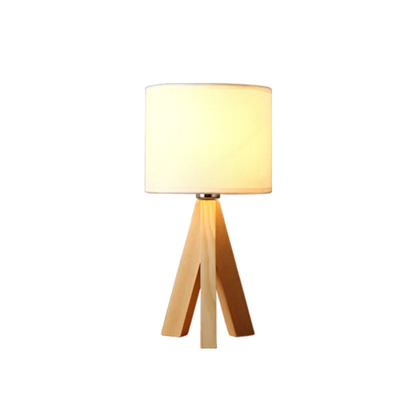 BowLift | Wood Opaline - Modern Wooden Tripod Table Lamp