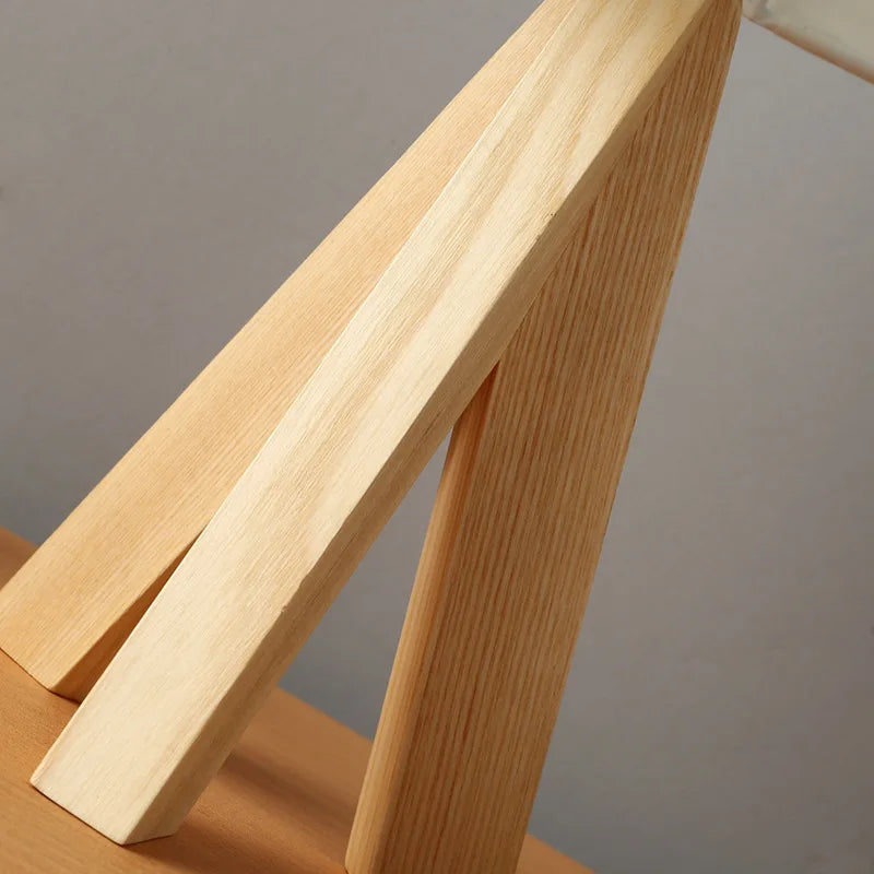 BowLift | Wood Opaline - Modern Wooden Tripod Table Lamp