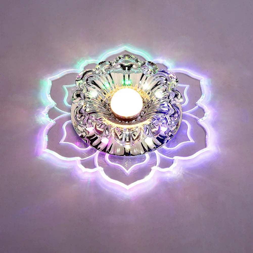 Elegant crystal ceiling light with LED – Modern lighting for living spaces | Bowlift