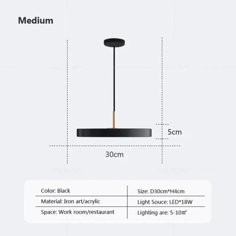 BowLift | Slim Disc Pendant Light