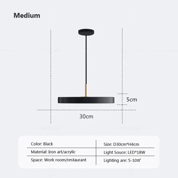 BowLift | Slim Disc Pendant Light