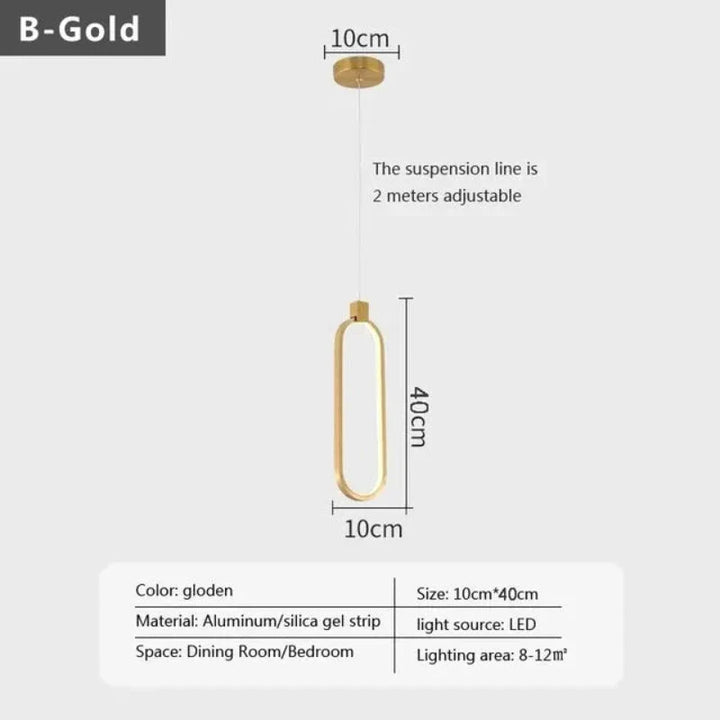 BowLift | Elegant Double Ring Pendant Light | DuoGlow