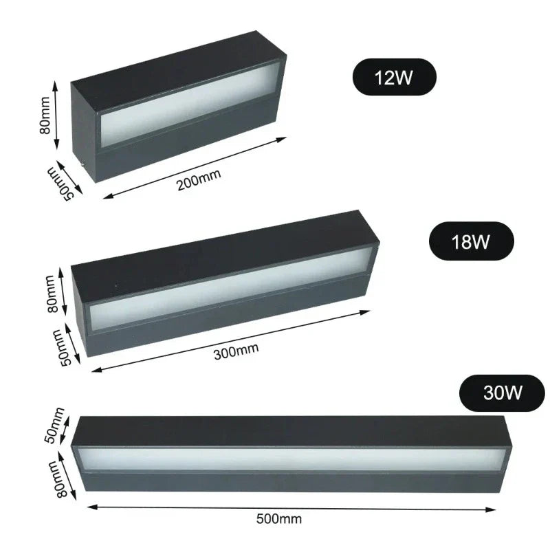 Modern LED wall light for outdoor use - weatherproof, energy-saving, ideal for garden and terrace | Bowlift