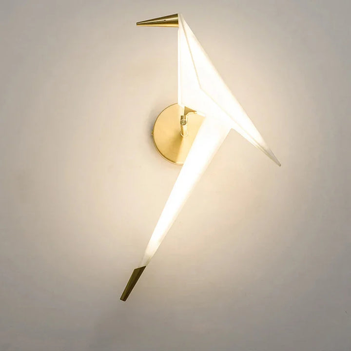BowLift | Unusual Wall Lamp with Crane and Paper Motif