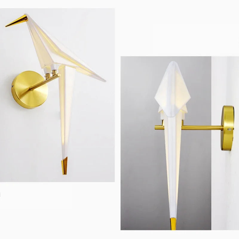 BowLift | Unusual Wall Lamp with Crane and Paper Motif