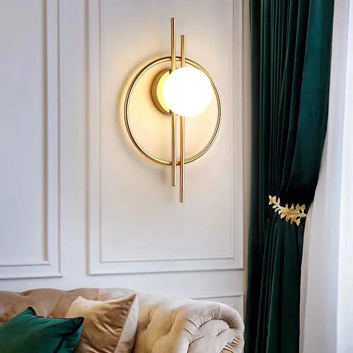 Modern LED Wall Lamp with Sphere Glass - Stylish Wall Light for Bedroom & Living Room | Bowlift