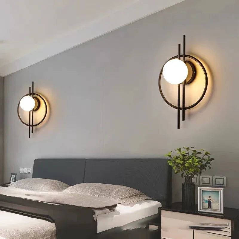 Modern LED Wall Lamp with Sphere Glass - Stylish Wall Light for Bedroom & Living Room | Bowlift