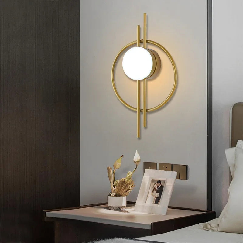 Modern LED Wall Lamp with Sphere Glass - Stylish Wall Light for Bedroom & Living Room | Bowlift