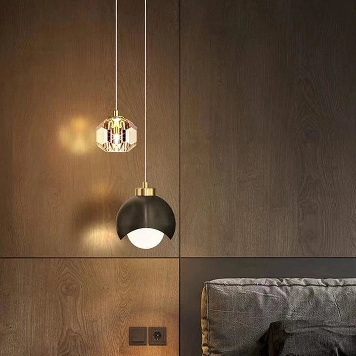 BowLift | Modern Crystal Pendant Light | Elegant Hanging Lamp for Living Spaces