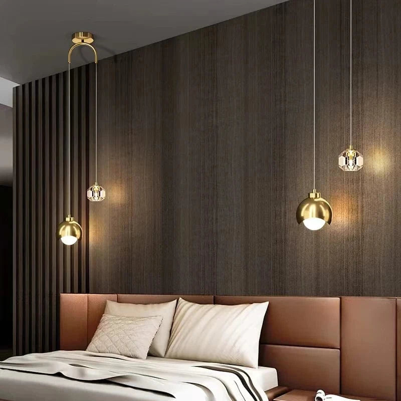 BowLift | Modern Crystal Pendant Light | Elegant Hanging Lamp for Living Spaces