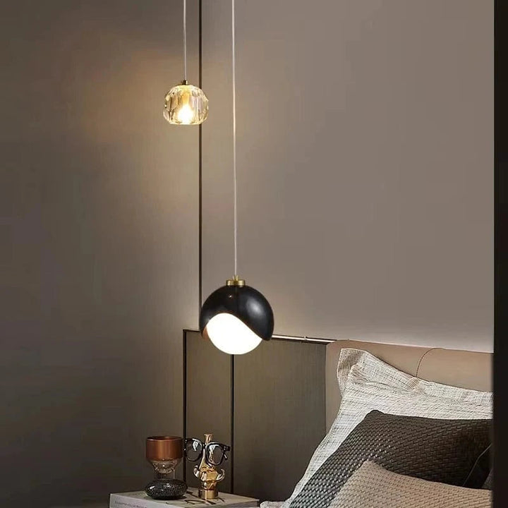 BowLift | Modern Crystal Pendant Light | Elegant Hanging Lamp for Living Spaces