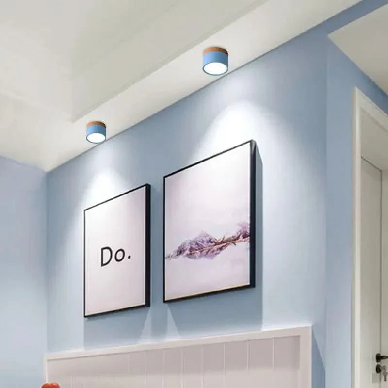 BowLift | Modern Dimmable LED Ceiling Light with Wood Design