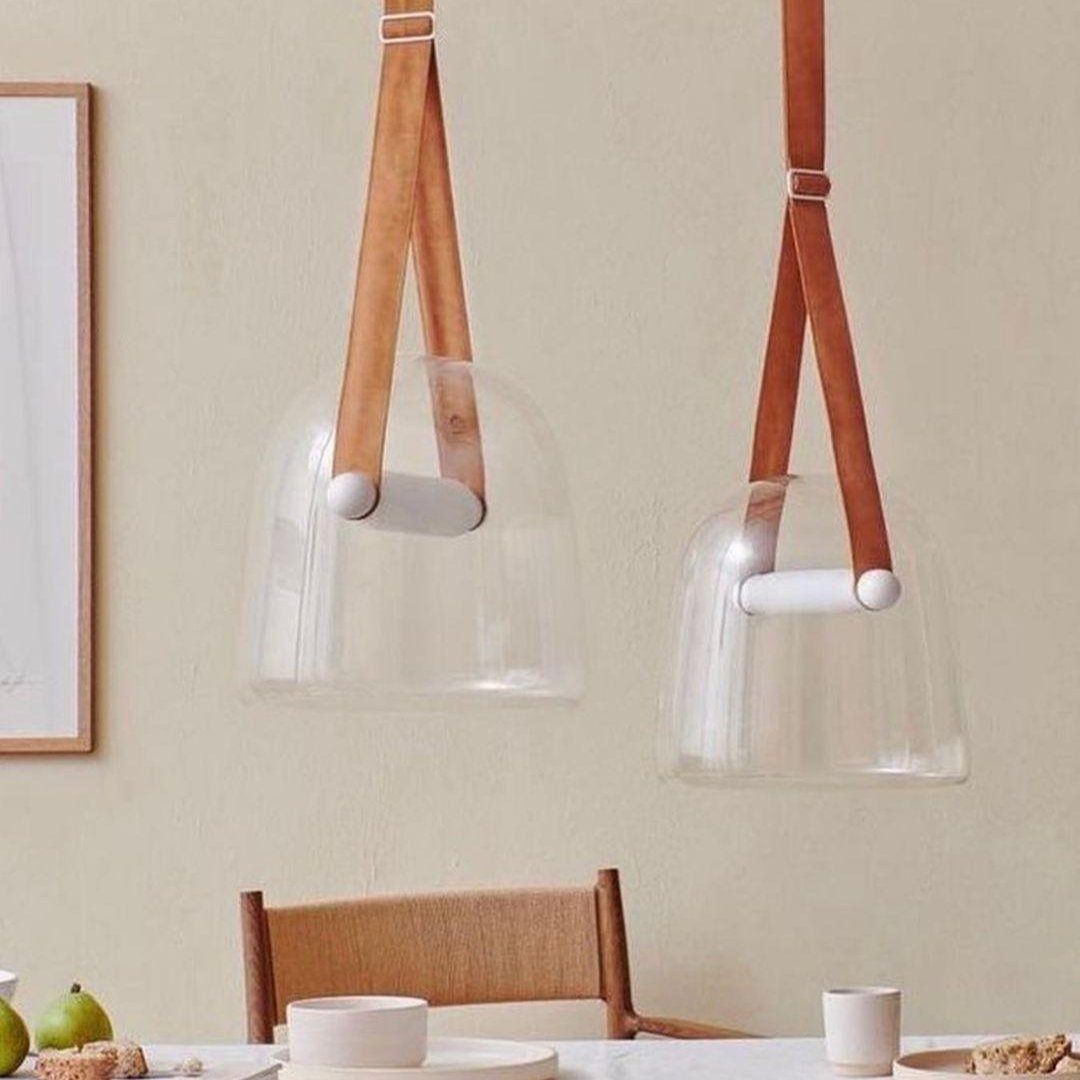BowLift | LunaMona Ceiling Lamp - Modern Pendant Light made of Metal and Glass
