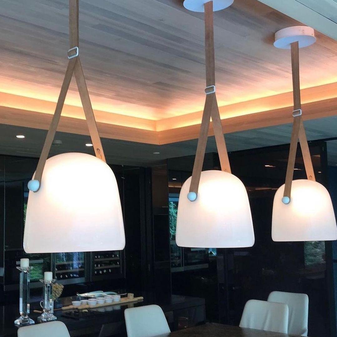 BowLift | LunaMona Ceiling Lamp - Modern Pendant Light made of Metal and Glass