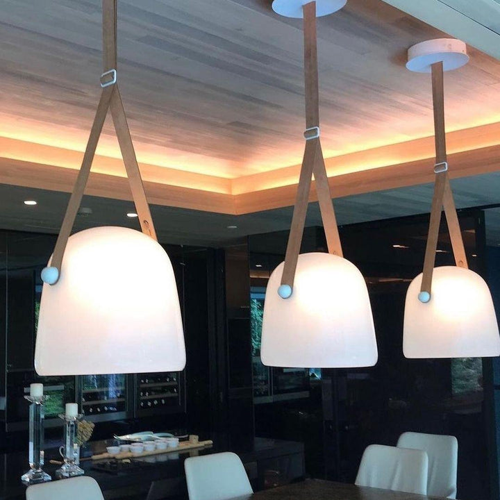 BowLift | LunaMona Ceiling Lamp - Modern Pendant Light made of Metal and Glass