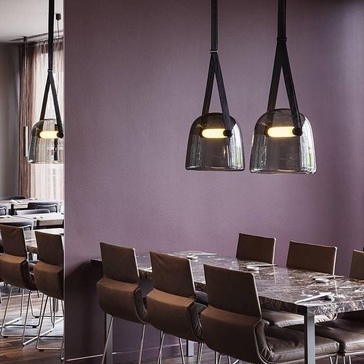 BowLift | LunaMona Ceiling Lamp - Modern Pendant Light made of Metal and Glass