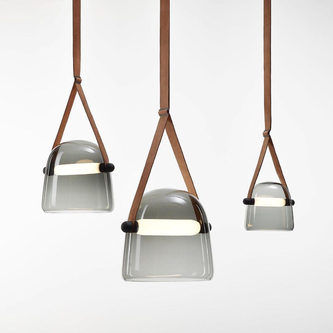 BowLift | LunaMona Ceiling Lamp - Modern Pendant Light made of Metal and Glass