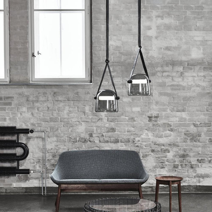 BowLift | LunaMona Ceiling Lamp - Modern Pendant Light made of Metal and Glass