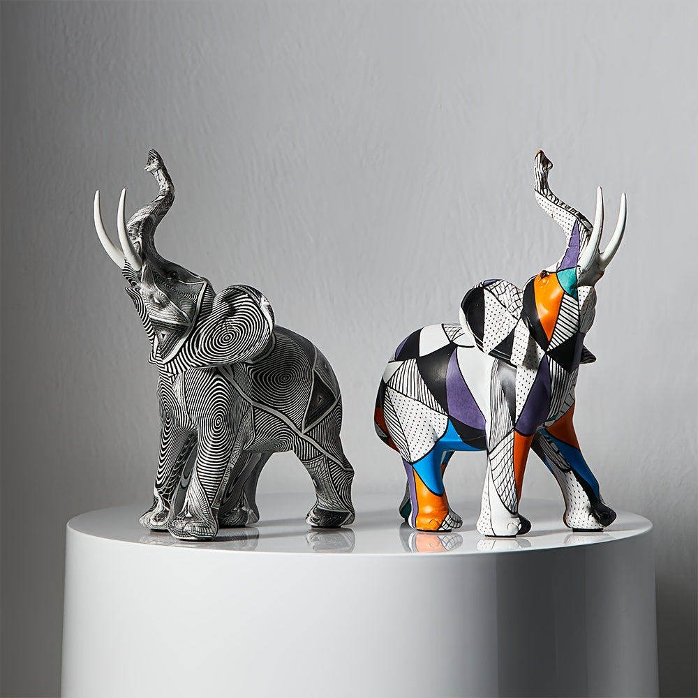 BowLift | Mosaic Majesty Elephant Figurine – Handcrafted Artistic Elephant Sculpture for Home & Office Decor