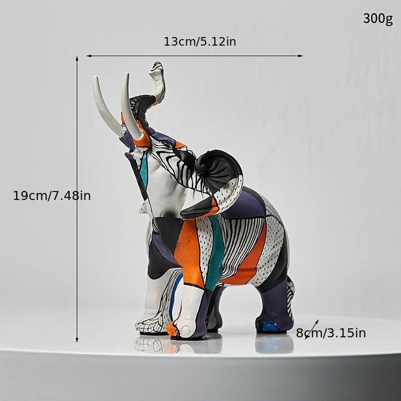BowLift | Mosaic Majesty Elephant Figurine – Handcrafted Artistic Elephant Sculpture for Home & Office Decor