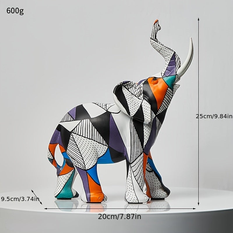 BowLift | Mosaic Majesty Elephant Figurine – Handcrafted Artistic Elephant Sculpture for Home & Office Decor