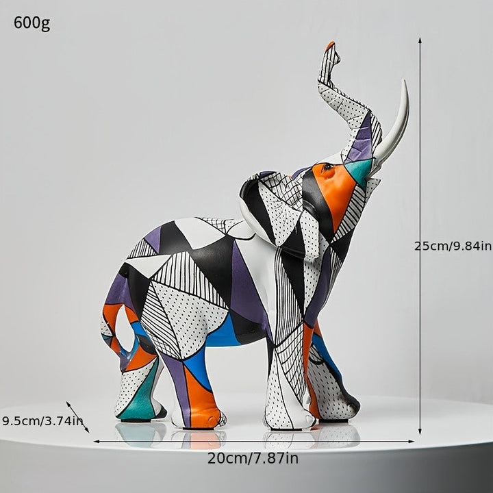 BowLift | Mosaic Majesty Elephant Figurine – Handcrafted Artistic Elephant Sculpture for Home & Office Decor