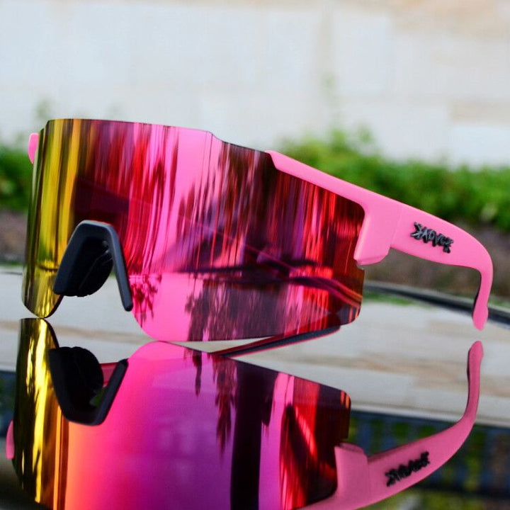 BowLift | ReflectRide Sports Sunglasses – Aerodynamic Cycling Glasses with UV Protection and Interchangeable Frame