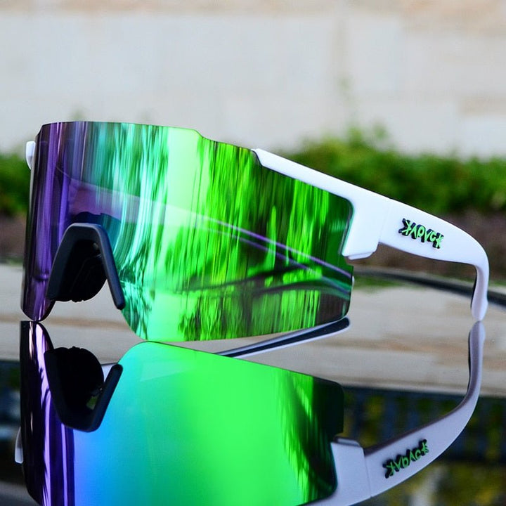 BowLift | ReflectRide Sports Sunglasses – Aerodynamic Cycling Glasses with UV Protection and Interchangeable Frame