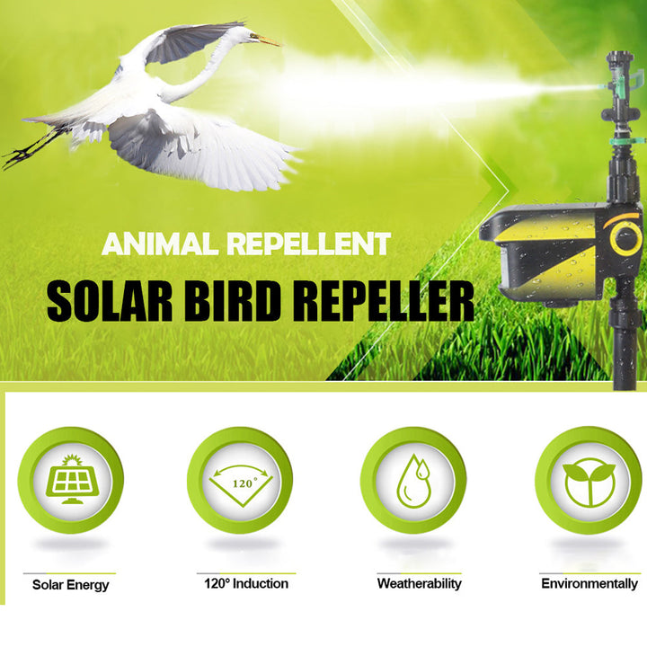 BowLift | Motion Activated Deer Repellent Sprinkler - Solar Powered Animal Deterrent for Gardens & Lawns