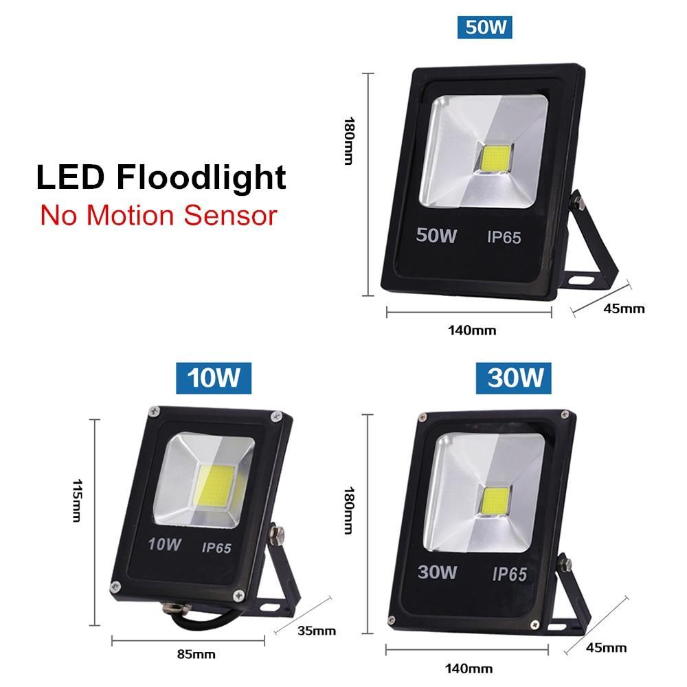 BowLift | Motion Sensor LED Flood Light 10W 30W 50W 220V Floodlights searching lamp IP65 Reflector Outdoor lighting led exterior SpotLight
