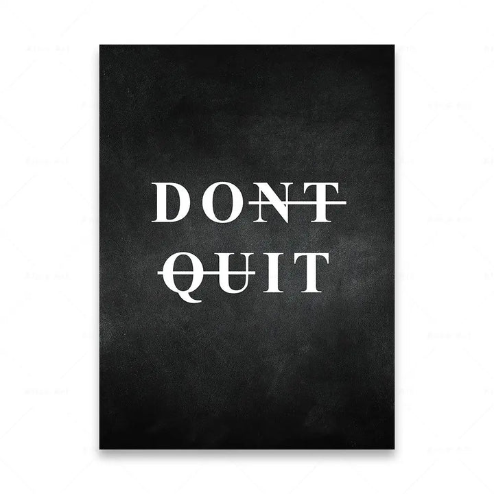 Motivational Words Wall Art Fine Art Canvas Prints Black & White Inspirational Quotations Posters For Living Room Bedroom Study Room Art Decor | Bowlift