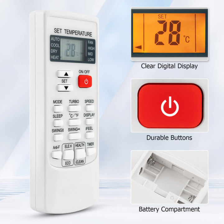 BowLift | Universal Air Conditioner Remote Control – For Multiple Brands & 4 Climate Modes