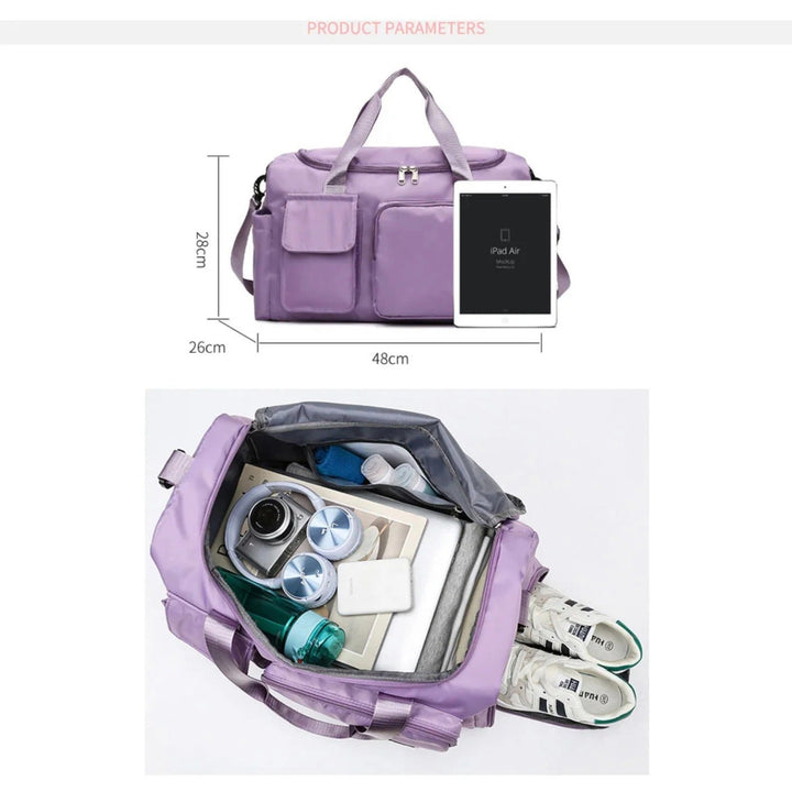 BowLift | Multi-Pocket Travel Bag, Sports and Gym Duffle with Separate Shoe Compartment