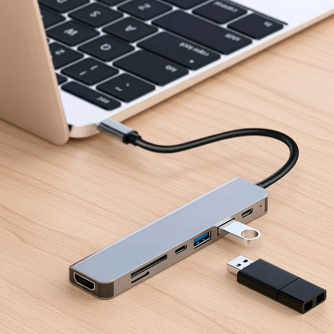 BowLift | USB-C To USB Adapter Hub & Multiport Adapter - MacBook Pro & Air Compatible - HDMI, USB, SD Card Reader & More