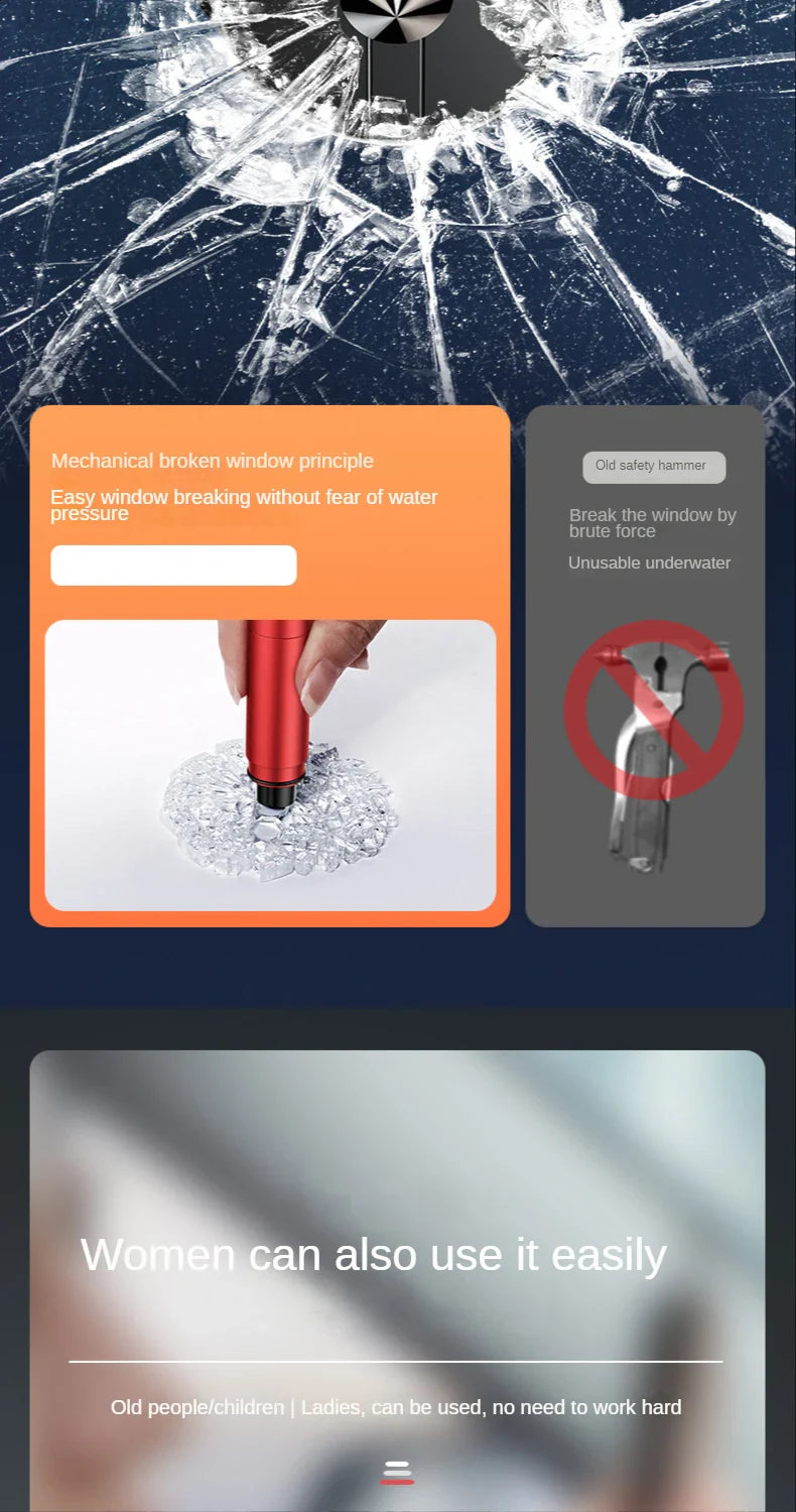 BowLift | Multifunctional Car Safety Hammer 2PCS