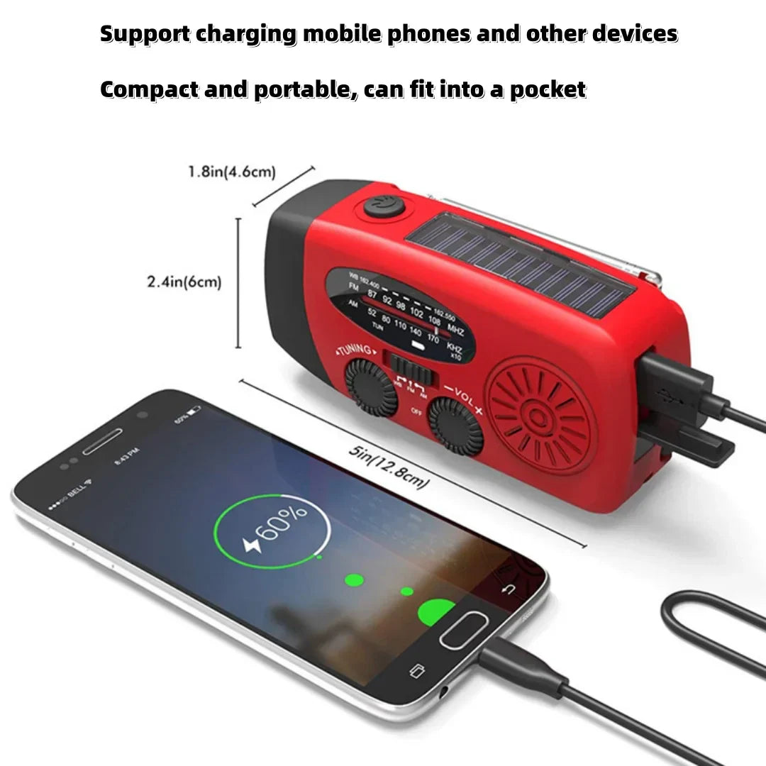 Buy Multifunctional Emergency Radio – Charging Function with LED Flashlight and Hand Generator for Mobile Phones – Best Emergency Radio | Bowlift