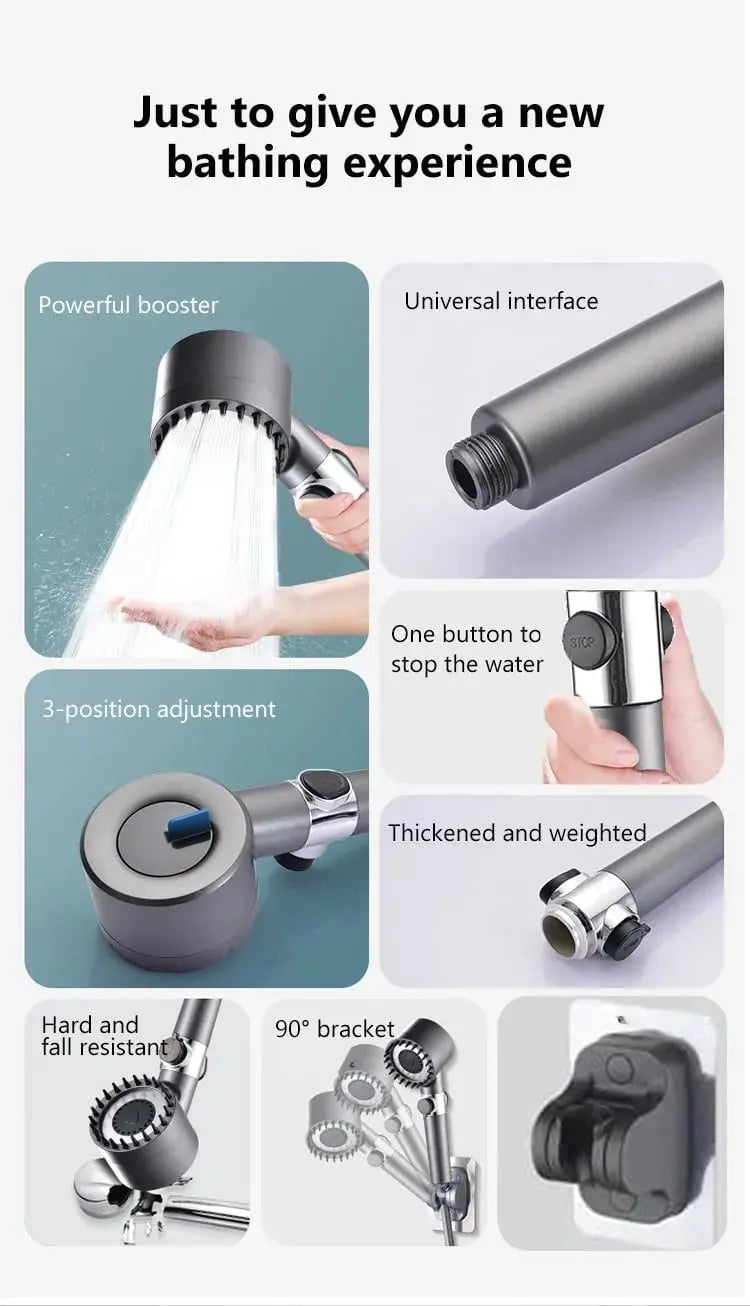 BowLift | Multifunctional Hydro-Therapy Massage Showerhead