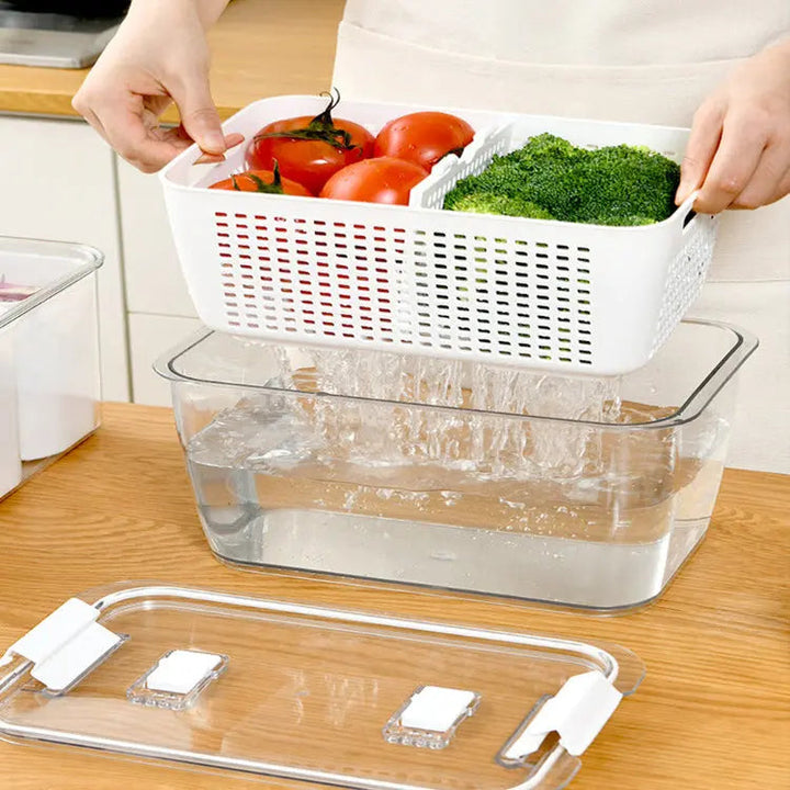 BowLift | Multifunctional Refrigerator Storage Box with Foldable Dividers