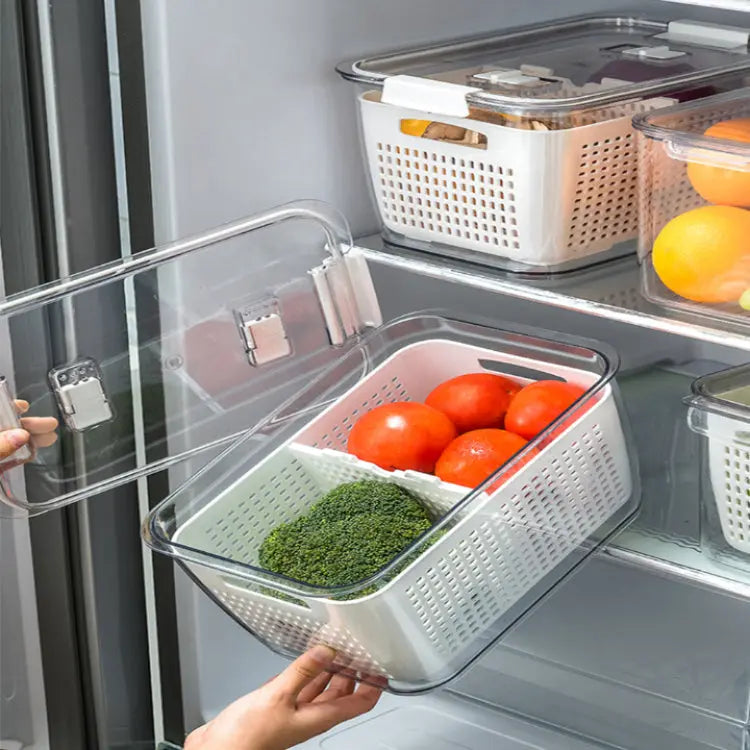 BowLift | Multifunctional Refrigerator Storage Box with Foldable Dividers