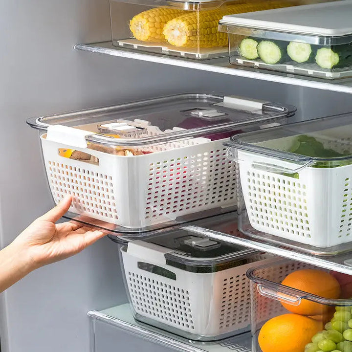 BowLift | Multifunctional Refrigerator Storage Box with Foldable Dividers