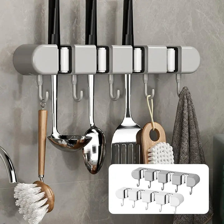 BowLift | Multifunctional Mop Holder with Hook – Self-Adhesive & Sturdy