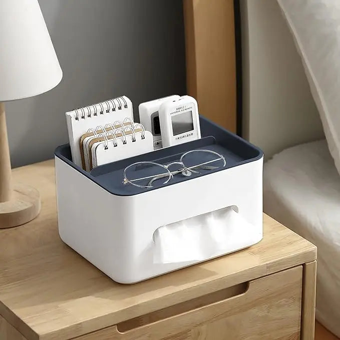 BowLift | Multifunctional Tissue Box with Organizer – For Bathroom, Office & Living Room