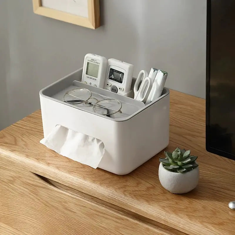 BowLift | Multifunctional Tissue Box with Organizer – For Bathroom, Office & Living Room