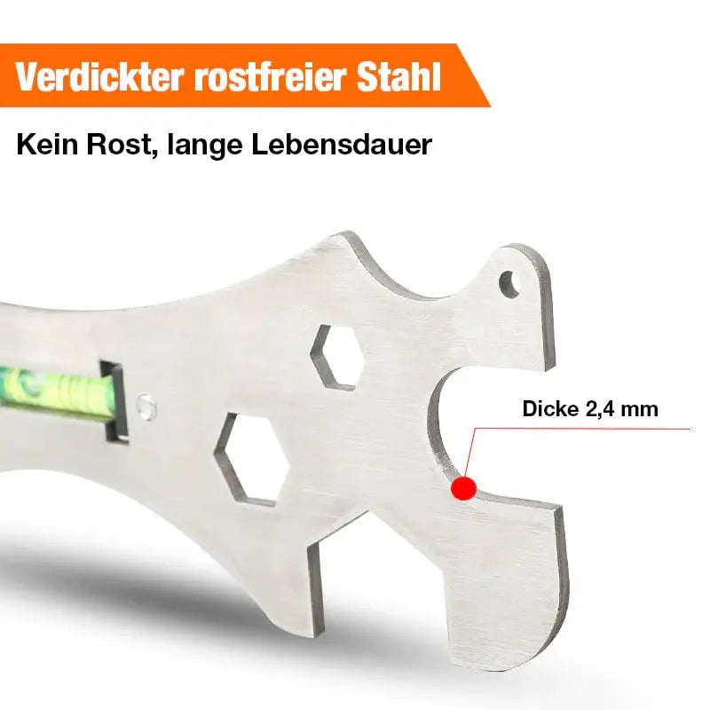 BowLift | Multifunctional Angled Wrench | Stainless Steel | Anti-Slip Design | Compact Tool