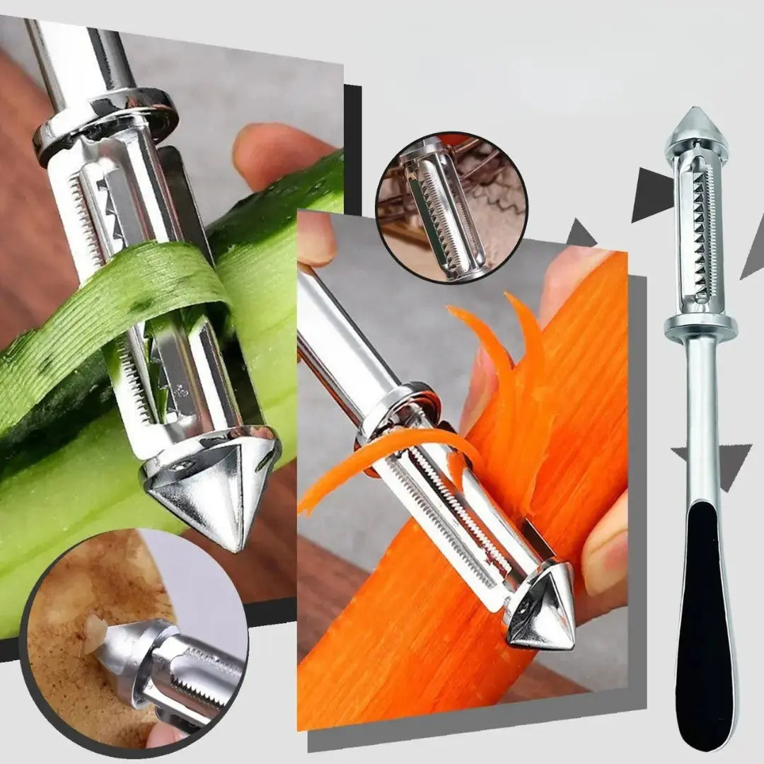 BowLift | Multifunctional Stainless Steel Vegetable Peeler – Peeling & Julienne with One Handle