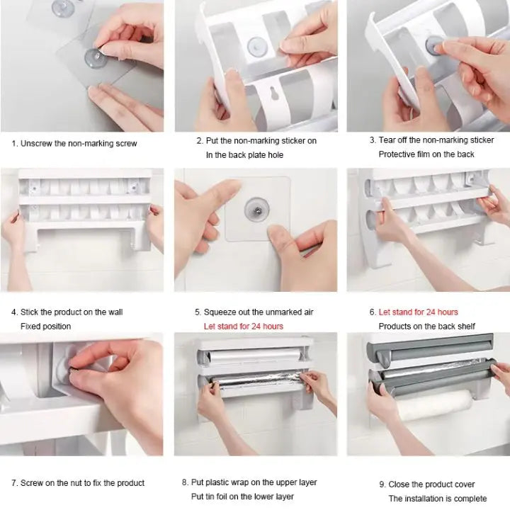 BowLift | Multifunctional Film Holder – Space-saving, drill-free, wall-mounted
