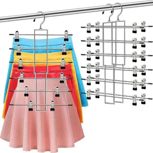 BowLift | Multifunctional Clothes Hanger with 12 Clips – Space-saving, Redatable