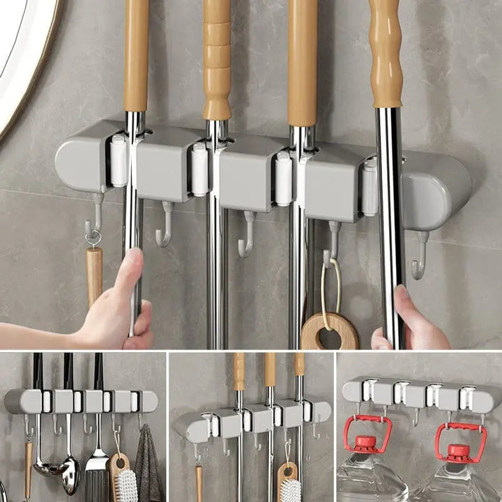 BowLift | Multifunctional Mop Holder with Hooks