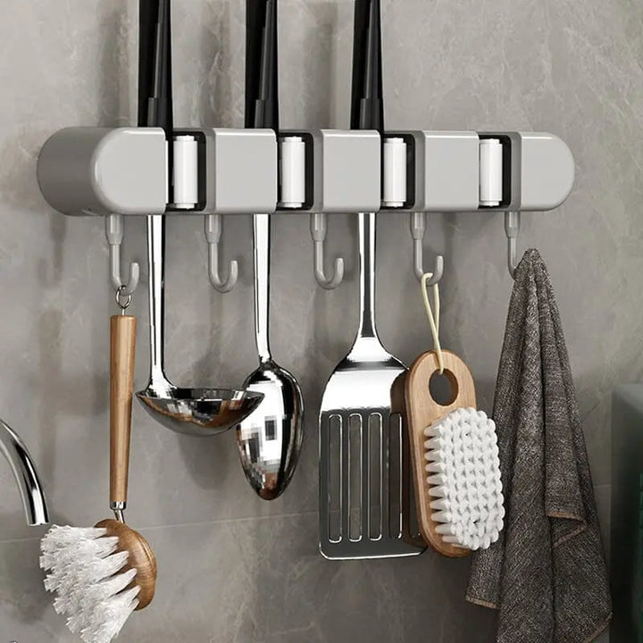 BowLift | Multifunctional Mop Holder with Hooks