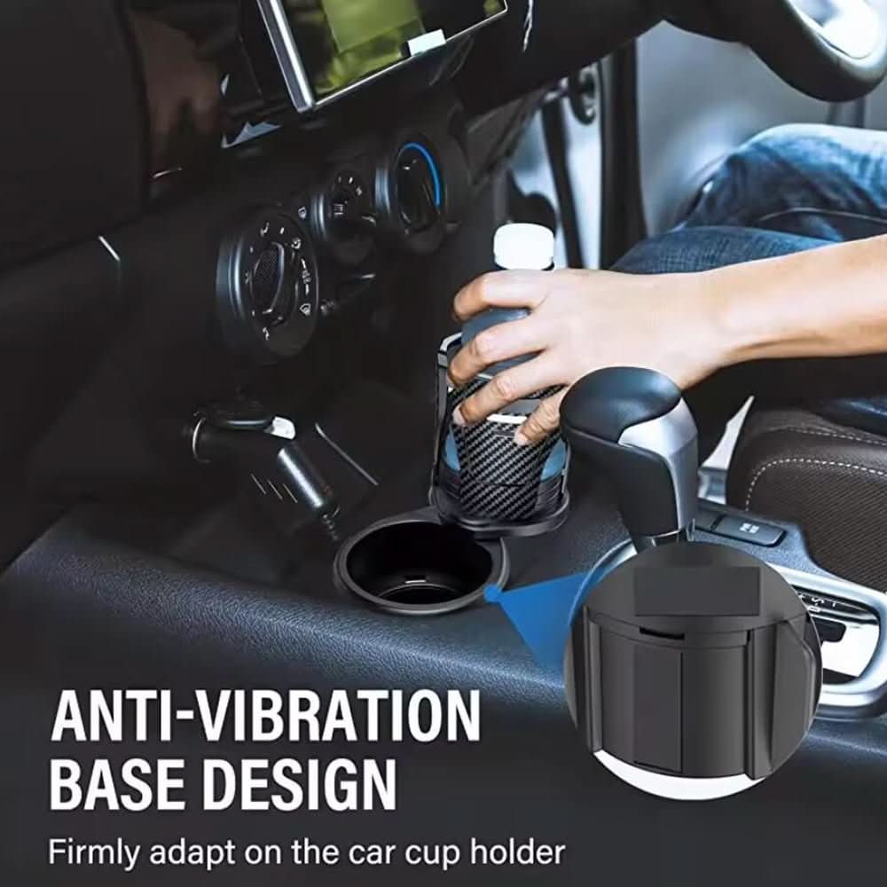 BowLift | 360° swivelling car cup holder for double drinks